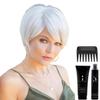 Bundle - 5 Items: Nima by Noriko, Christy's Wigs Q & A Booklet, 2oz Travel Size Wig Shampoo, HD Smooth and Wide Tooth Comb - Color: Red Brown view 1