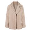 Andongnywell Women Long Sleeve Casual Lapel Fleece Fuzzy Faux Shearling Warm Winter Jackets Granulated Fleece Coat (Apricot,Medium) view 1