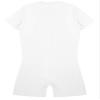 Moily Men's Casual Sports Jumpsuit One-Piece Short Sleeve Wrestling Singlet Romper Bodysuit White Medium view 4