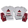 TEEAMORE Matching Christmas for Family You Serious Clark Xmas Buffalo Plaid T-Shirt and Pant Set Athletic Heather view 2