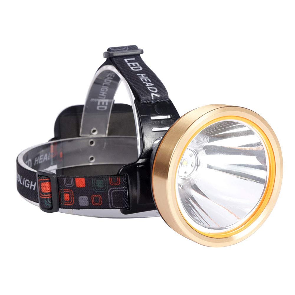 Yongkist Super Bright Rechargeable Coon Hunting Headlamp, LED Spotlight Head Torch with Power Supply, Waterproof Headlight Flashlight for Outdoor Hunting, Fishing, Hiking, Camping, Night Work