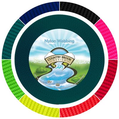 Country Brook Design - Teal Reflective Nylon Webbing (5/8 Inch, 20 Yards)