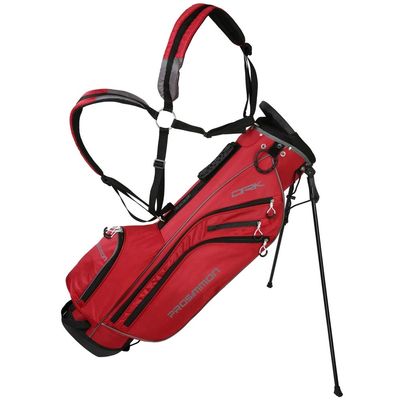 Prosimmon Golf DRK 7" Lightweight Golf Stand Bag with Dual Straps Crimson/Grey