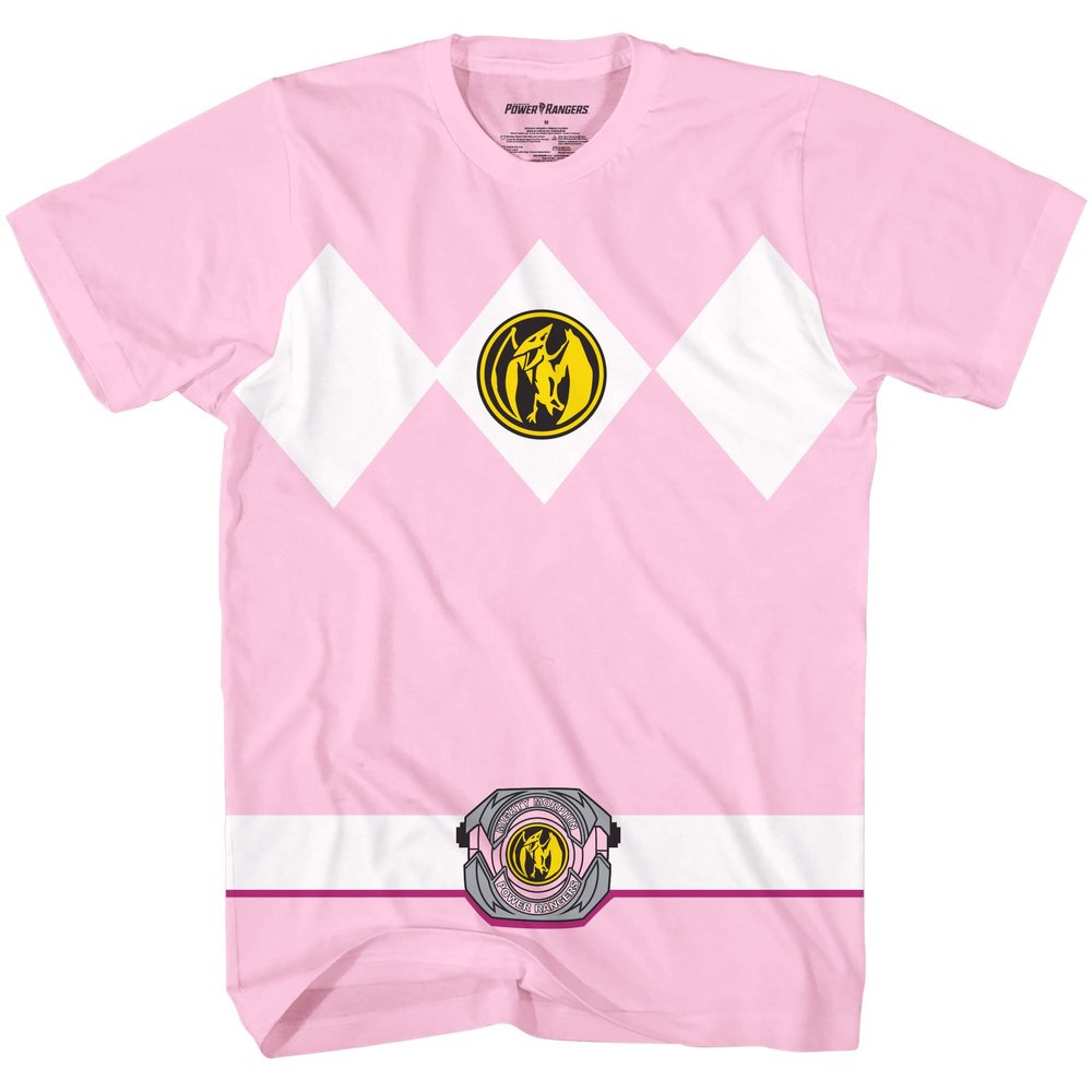 Power Rangers Pink Costume T-Shirt(Pink,Medium)