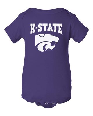 CornBorn K-State Infant Bodysuit - K-State Powercat - Purple - 6M