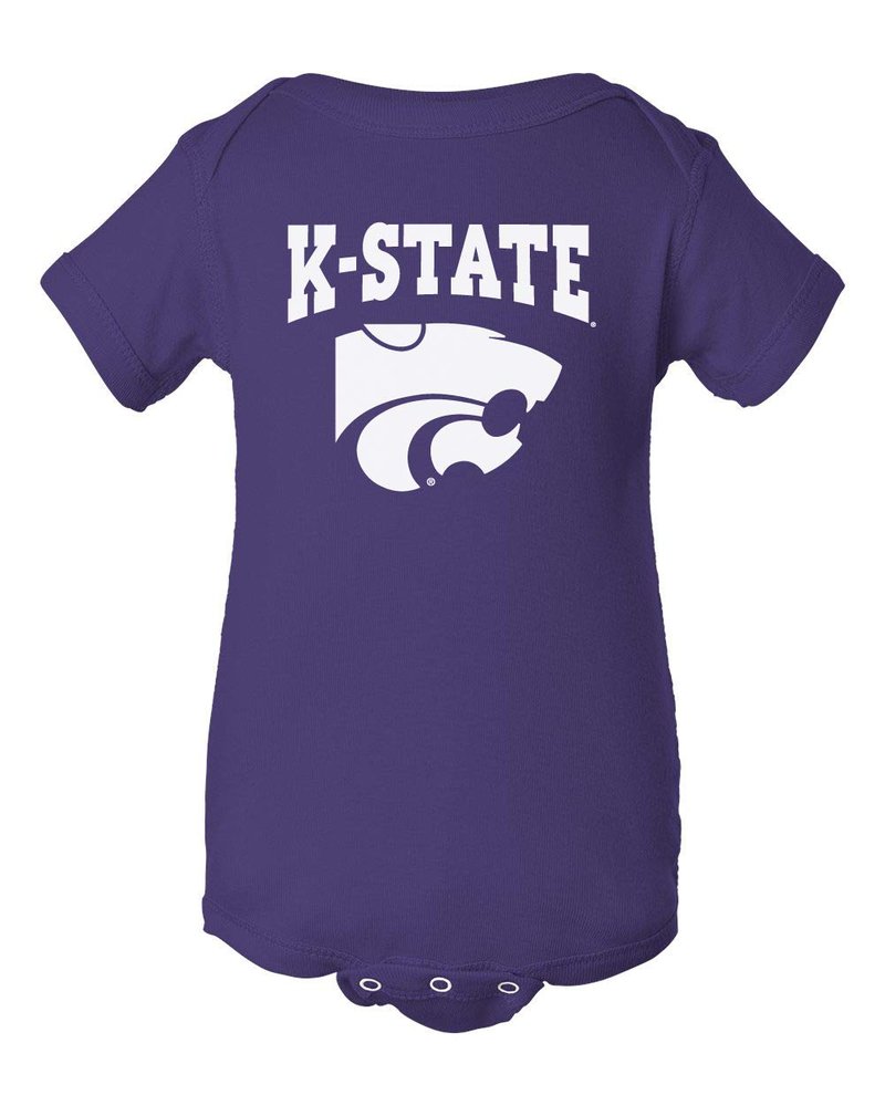 CornBorn K-State Infant Bodysuit - K-State Powercat - Purple - 6M