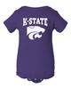 CornBorn K-State Infant Bodysuit - K-State Powercat - Purple - 6M view 1