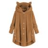 Andongnywell Women's Fashion Long Sleeve Hooded Open Front Fluffy Oversized Soft Fur with Pockets Cozy (Yellow,X-Large) view 1