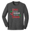 Jesus is The Reason for The Season Christmas Candy Cane Youth Boy Girl Long Sleeve T-Shirt view 1