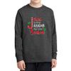 Jesus is The Reason for The Season Christmas Candy Cane Youth Boy Girl Long Sleeve T-Shirt view 3