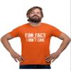 Go All Out XXXXX-Large Orange Adult Fun Fact I Don't Care Funny T-Shirt view 1