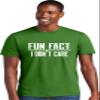 3X-Large Kelly Green Mens Fun Fact I Don't Care Funny Deluxe Soft T-Shirt view 2