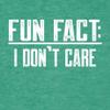 3X-Large Kelly Green Mens Fun Fact I Don't Care Funny Deluxe Soft T-Shirt view 3