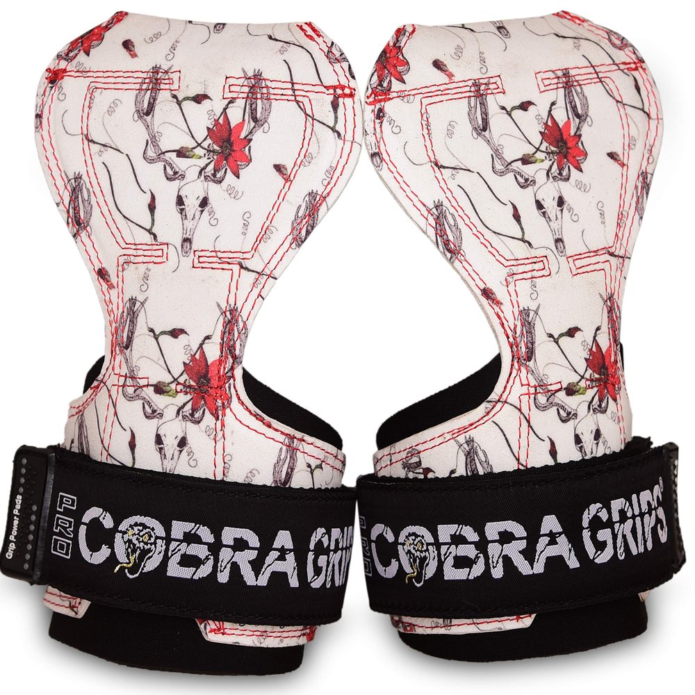 Cobra Grips PRO Weight Lifting Gloves Heavy Duty Straps Alternative Power Lifting Hooks Best for Deadlifts Adjustable Neoprene Padded Wrist Wraps Support Bodybuilding (FIT Rose Trace)