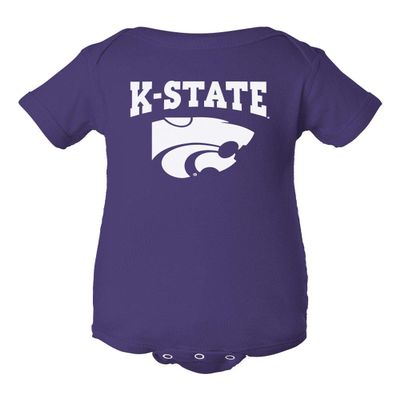 CornBorn K-State Romper - K-State Powercat - Purple - 18M