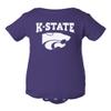 CornBorn K-State Romper - K-State Powercat - Purple - 18M view 1