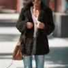 Andongnywell Women Long Sleeve Casual Lapel Fleece Fuzzy Faux Shearling Warm Winter Jackets Granulated Fleece Coat (Green,Small) view 2