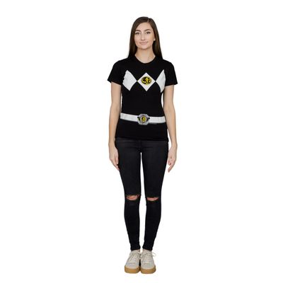 Power Rangers Black Costume T-Shirt(Black,X-Small)