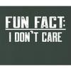 Go All Out XXXXX-Large Forest Green Adult Fun Fact I Don't Care Funny T-Shirt view 4