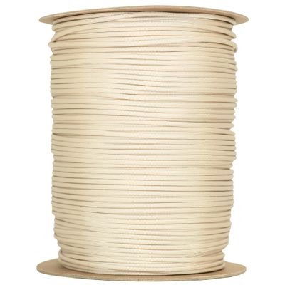 The Paracord Store | Type III 550 Paracord - 1000 FT Spool, Cream | Heavy Duty 7 Strand Tactical Paracord - USA Made Nylon Outdoor Parachute Cord for Camping, Fishing & More - Survival Cord