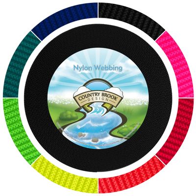 Country Brook Design - Black Reflective Nylon Webbing (5/8 Inch, 50 Yards)