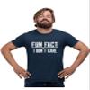 Go All Out XX-Large Navy Blue Adult Fun Fact I Don't Care Funny T-Shirt view 1