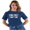 Go All Out XX-Large Navy Blue Adult Fun Fact I Don't Care Funny T-Shirt view 2