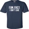 Go All Out XX-Large Navy Blue Adult Fun Fact I Don't Care Funny T-Shirt view 3