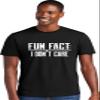 3X-Large Black Mens Fun Fact I Don't Care Funny Deluxe Soft T-Shirt view 2