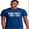 3X-Large Royal Mens Fun Fact I Don't Care Funny Deluxe Soft T-Shirt view 2