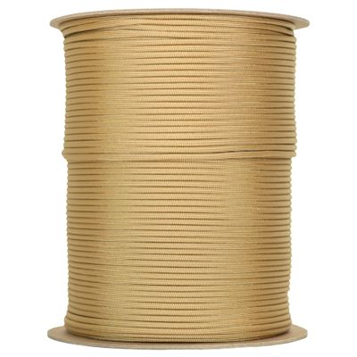 The Paracord Store | Type III 550 Paracord - 1000 FT Spool, Gold | Heavy Duty 7 Strand Tactical Paracord - USA Made Nylon Outdoor Parachute Cord for Camping, Fishing & More - Survival Cord