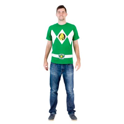 Power Rangers Green Costume T-Shirt(Green,Medium)
