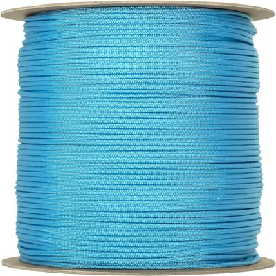 The Paracord Store | Type III 550 Paracord - 1000 FT Spool, Baby Blue | Heavy Duty 7 Strand Tactical Paracord - USA Made Nylon Outdoor Parachute Cord for Camping, Fishing & More - Survival Cord