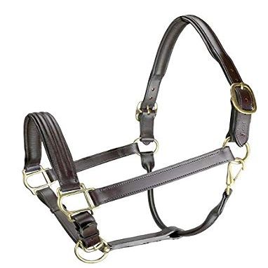 Grewal Equestrian Triple Stitched Leather Halters (Havana, Cob)