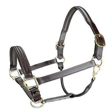 Grewal Equestrian Triple Stitched Leather Halters (Havana, Cob)