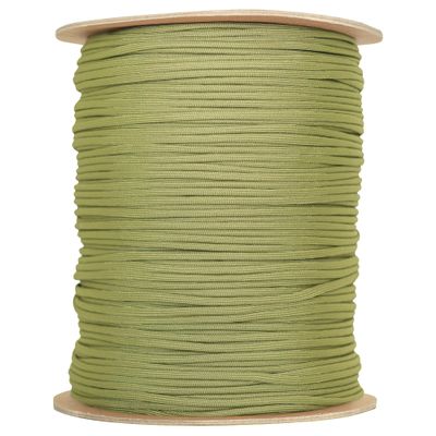 The Paracord Store | Type III 550 Paracord - 1000 FT Spool, Moss Green | Heavy Duty 7 Strand Tactical Paracord - USA Made Nylon Outdoor Parachute Cord for Camping, Fishing & More - Survival Cord