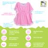 Flap Happy baby girls Upf 50+ Kaia Beach Swim Cover-up Playwear Dress, Neon Stripe, 2T US view 2