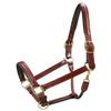 Grewal Equestrian Triple Stitched Leather Halters (Cherry, Oversize) view 1
