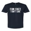 3X-Large Navy Blue Mens Fun Fact I Don't Care Funny Deluxe Soft T-Shirt view 1