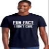 3X-Large Navy Blue Mens Fun Fact I Don't Care Funny Deluxe Soft T-Shirt view 2