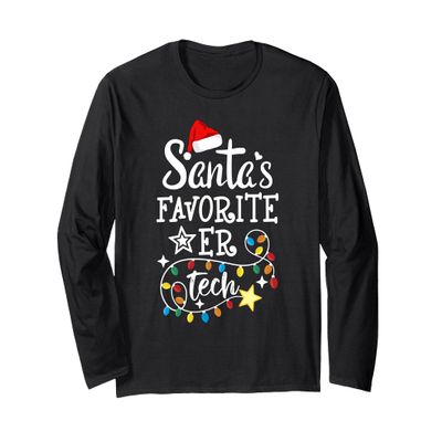 Christmas Emergency Room Technician Santa's Favorite ER Tech Long Sleeve T-Shirt