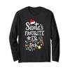 Christmas Emergency Room Technician Santa's Favorite ER Tech Long Sleeve T-Shirt view 1