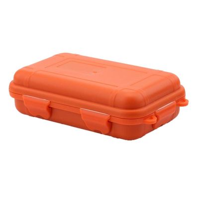 2 Sizes Outdoor Survival Box Holder Shockproof Case Sealed EDC Tool StorageFI(Orange, large)