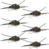 The Fly Fishing Place Bead Head Nymph Fly Fishing Flies - Kaufmann's Black Stone Fly with Rubber Legs - Stonefly Wet Fly - 6 Flies Hook Size 8 view 1