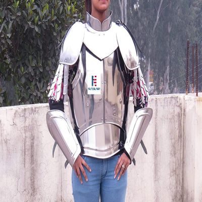 Nautical-Mart Fantasy Costume Lady Steel Armor Full bracers, pauldrons, Gorget, Cuirass