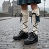 Ghillie Brogues Leather Scottish Kilt Shoes, Black (UK 12 / EU 46) view 3