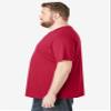KingSize Men's Big & Tall Shrink-Less Lightweight Crewneck T-Shirt - 3XL, Heather Navy view 4