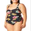 Anne Cole Ruched U Trim One Piece Swimsuit Multi Print view 1