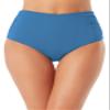 Anne Cole - Convertible High Waist Shirred Swim Bottom Blue view 1