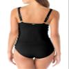 Anne Cole Live in Color Black Underwire Twist Front Tankini TOP, 40/38 B/C view 2